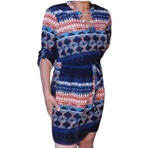 Bebop Dress 3/4 Tab Sleeves V Neck A Line Triangle Women's WOMAN'S Size Medium